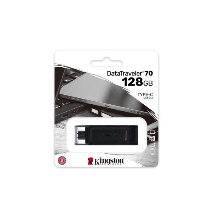 MEMORIA FLASH KINGSTON 128 GB USB-C 3.2 (DT70/128GB) - Imagen 1