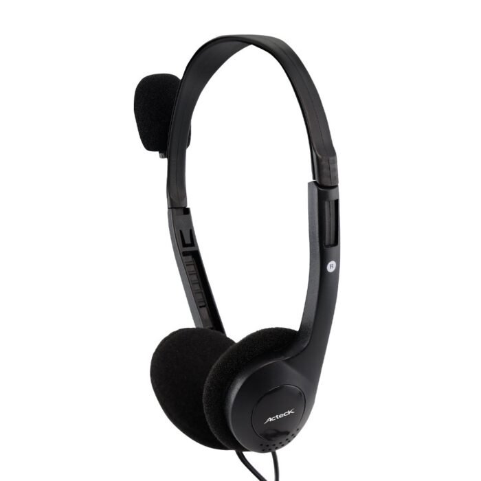 DIADEMA ACTECK BASIC HI-FI CON MICROFONO AM-370 NEGRO MUAA-005 - Imagen 1