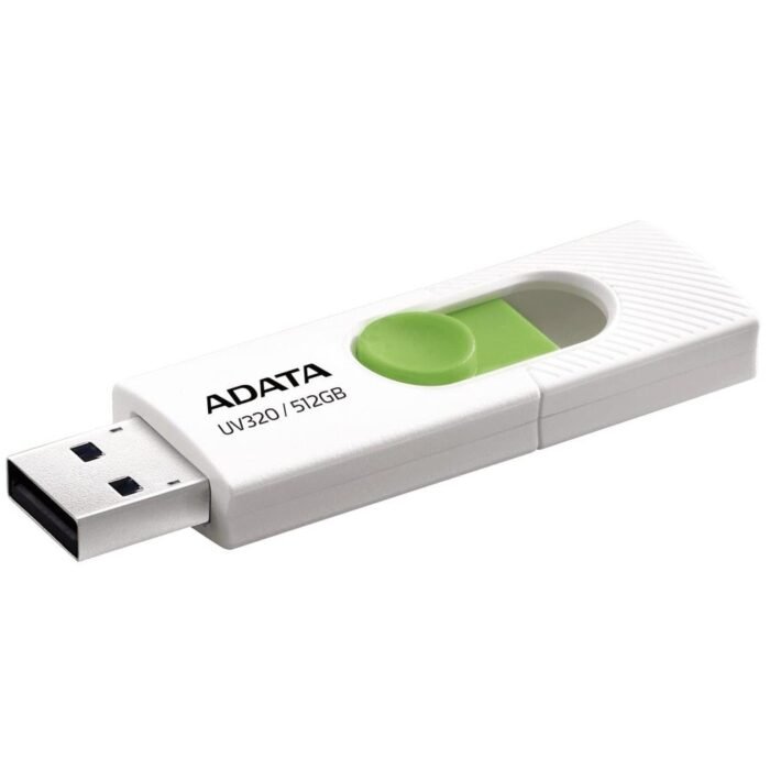 MEMORIA FLASH ADATA UV320 512GB USB3.2 WHITE-GREEN (AUV320-512G-RWHGN) - Imagen 1