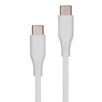 CABLE VORAGO USB TIPO C- USB TIPO C 1 METRO CARGA RAPIDA BLANCO (CAB-CC01W)