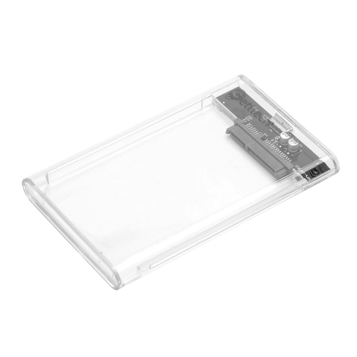 ENCLOSURE DISCO DURO GETTTECH 2.5" TRANSPARENTE GCE-U325-01 - Imagen 1