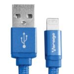 CABLE VORAGO USB-APPLE LIGHTNING (8 PINES) 1 METRO AZUL CAB-119-BL