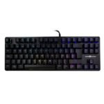 TECLADO MECANICO TKL GAME FACTOR RGB,USB NEGRO, SWITCH BLUE KBG500-BL