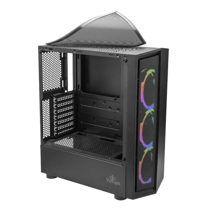 GABINETE YEYIAN GAMER YCH-ATAB-01BK VENTLE ATX 3 VENT ARGB C/T LAT - Imagen 1