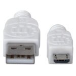CABLE USB MANHATTAN V2.0 A-MICRO B 1.0M BLANCO 323987