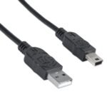 CABLE MANHATTAN USB A MACHO - MINI B MACHO 1.8M NEGRO 333375