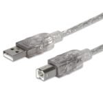 CABLE USB V2.0 MANHATTAN A-B  1.8M PLATA 333405