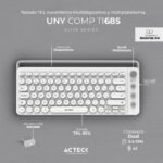 TECLADO ACTECK UNY COMP TI685 2.4GHZ 3 MODOS BT BLANCO (AC-934190)