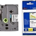 CINTA LAMINADA BROTHER TZE231 NEGRO SOBRE BLANCO 12MM TZE231