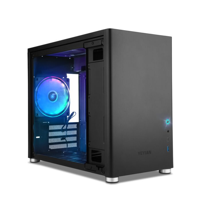 GABINETE YEYIAN HUSSAR YCM-ATXAW-01 MICRO ATX/1 VENT/LAT CRIST TEMPL - Imagen 1