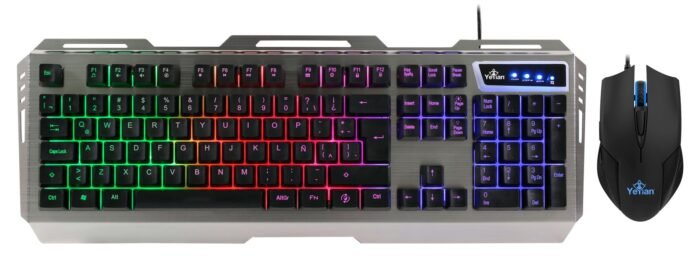 KIT TECLADO Y MOUSE YEYIAN GAMING LED YKP-20706 PHOENIX 3000 USB 3200 - Imagen 1