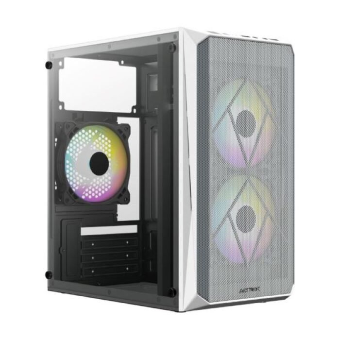 GABINETE ACTECK MINI TORRE DOOMGI630 ATX500W ACRILICO BLANCO AC-935746 - Imagen 1