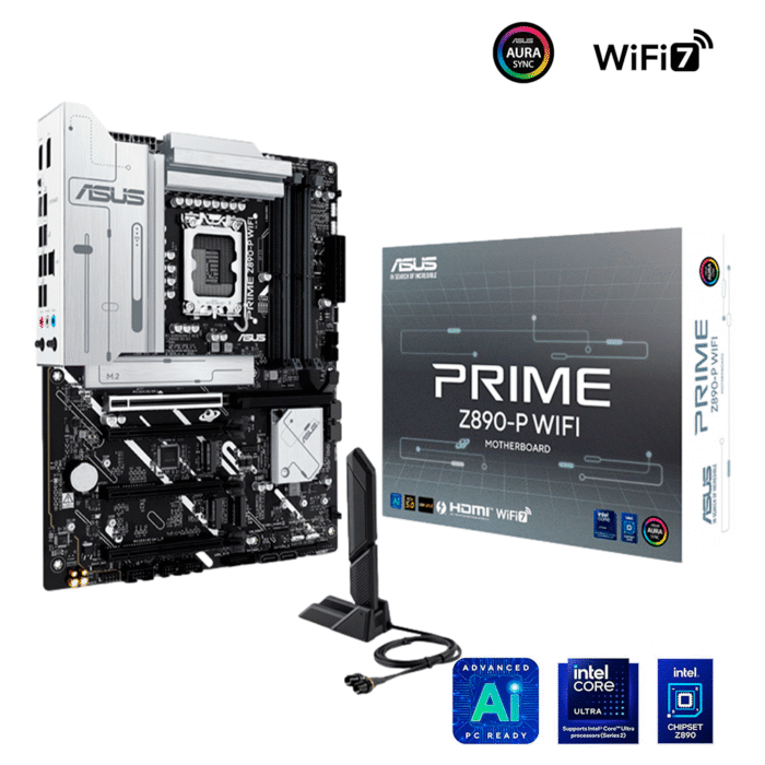 TARJETA MADRE ASUS PRIME Z890-P WIFI LGA 1851 DDR5/DP/HDMI/ATX - Imagen 1