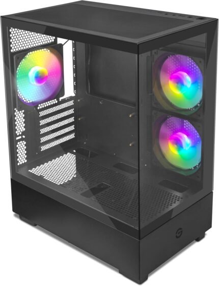 GABINETE GAMER GETTTECH FISH TANK M-ATX S/FUENTE (GCM-550AC-02)