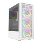GABINETE GAMER MEDIA TORRE DRAGONFLYII GM740 ATX CRISTAL/MALLA BLANCO