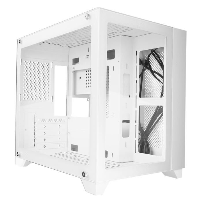GABINETE GAME FACTOR MATX FISHTANK DOBLE CRISTAL USB 3.0 S/FTE BLANCO CSG570-WH - Imagen 1