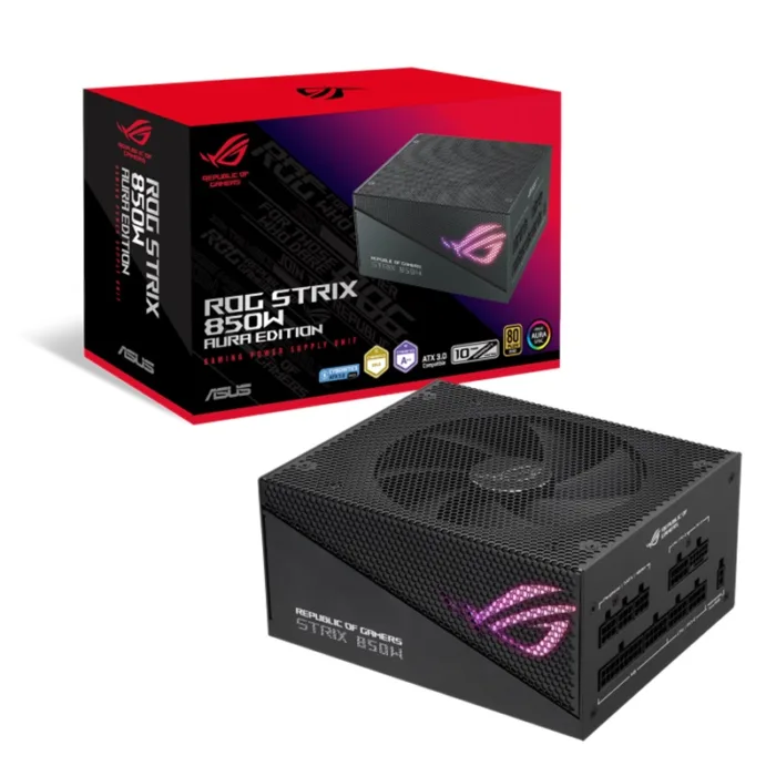 FUENTE DE PODER ASUS ROG-STRIX-850G-AURA-GAMING 850W GOLD 80 PLUS - Imagen 1