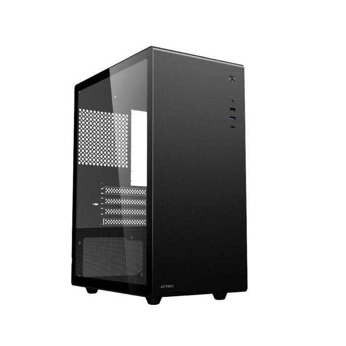 GABINETE ACTECK NEUSS PROGI717 MINI-ATX USB 3.0 1VENT NEGRO AC-935937 - Imagen 1