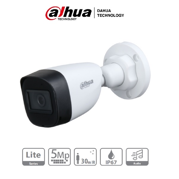 CAMARA DAHUA BALA DE 5 MPX/MICROF/LENTE 2.8MM/IR 30 MTS/STARLIGHT/IP67 (DH-HAC-HFW1500CN-A-0280B-S2) CAMARA DAHUA BALA DE 5 MPX/MICROF/LENTE 2.8MM/IR 30 MTS/STARLIGHT/IP67 (DH-HAC-HFW1500CN-A-0280B-S2) - Imagen 1