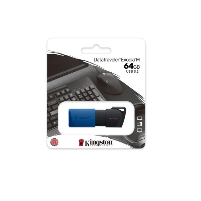 MEMORIA FLASH KINGSTON 64GB USB 3.2 GEN 1 EXODIA M(DTXM/64GB) - Imagen 1
