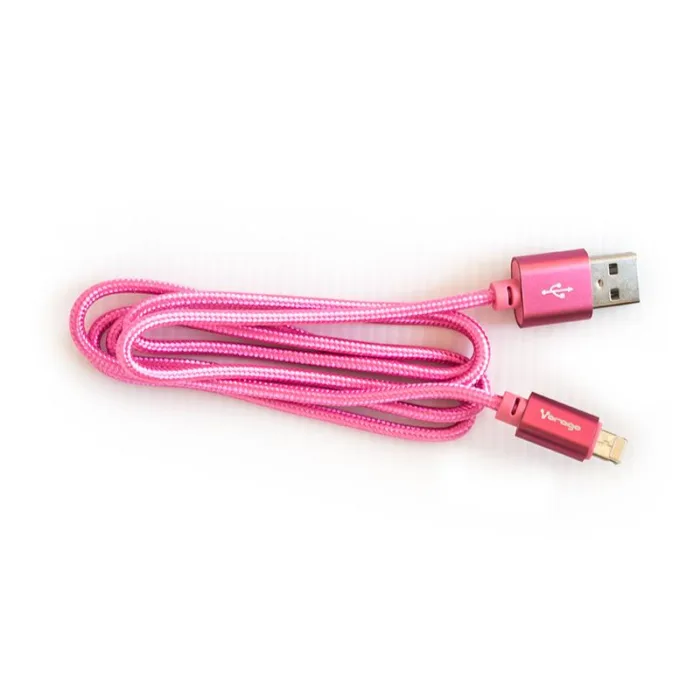CABLE VORAGO CAB-209 DUAL MICRO USB/LIGHTNING ROSA 1M BOLSA - Imagen 1