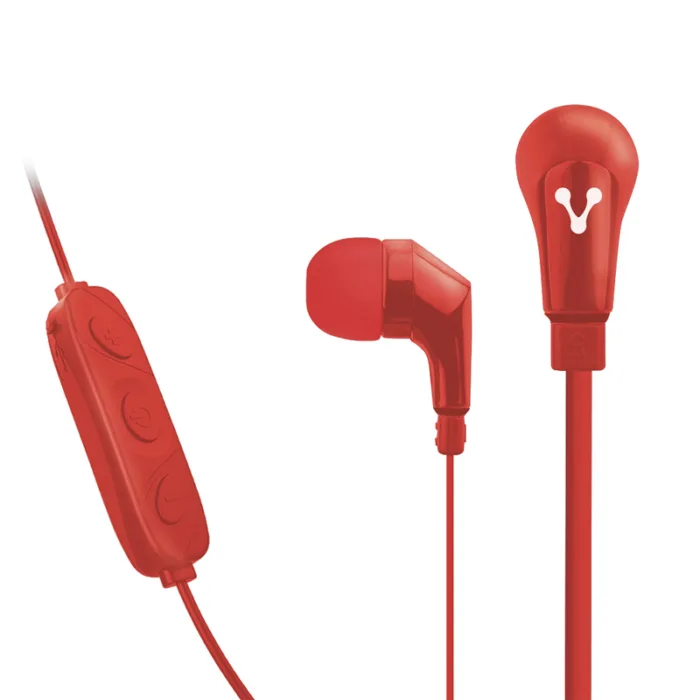 AUDIFONOS VORAGO BLUETOOTH MANOS LIBRES C/VOL ROJO EPB-103-RD - Imagen 1