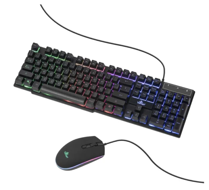 KIT PHOENIX YEYIAN YKP-20705 MOUSE Y TECLADO GAMER LED ALAMBRICO - Imagen 1