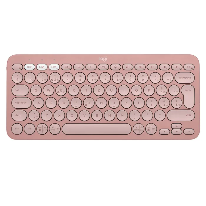 TECLADO LOGITECH PEBBLE KEYS 2 K380s BT MULTIDISP. ROSE (920-011785) - Imagen 1