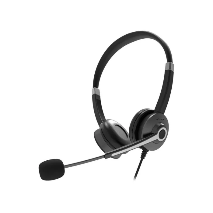 AUDIFONOS ACTECK CENTRIC PRO HN620 USB A +MIC+CONT VOL NEGRO (AC-935326) - Imagen 1