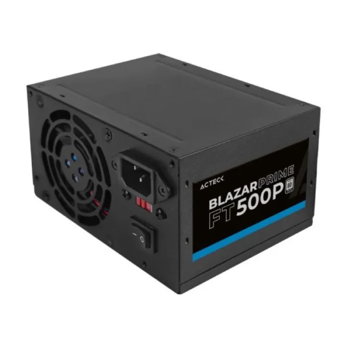 FUENTE DE PODER ACTECK BLAZAR FT500P ATX500W 2XMOLEX 4 PIN + 1X NEGRO - Imagen 1