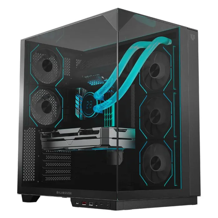 GABINETE GAMER MEDIA TORRE TANK MAJESTIC7600 /MAX MB ATX /LEGEND NEGRO - Imagen 1