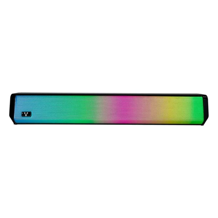 BOCINA VORAGO BLUETOOTH 5Wx2 3.5 MM USB ILUMINACIÓN RGB NEGRO (BSP-320) - Imagen 1