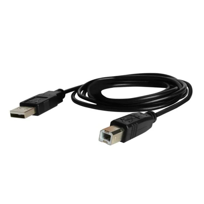 CABLE VORAGO PARA IMPRESORA USB/AB 2.0 1.8 MTS NEGRO (CAB-AB018) - Imagen 1