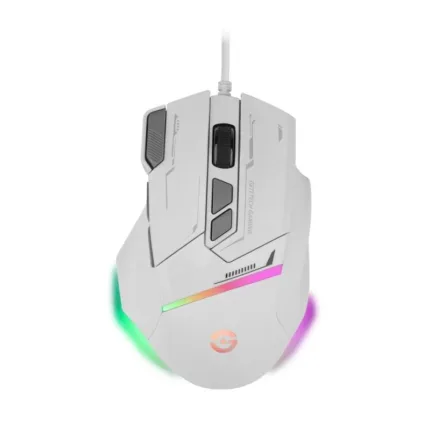 MOUSE GETTTECH GAMING ERGONOMICO BLANCO 7200 DPI 3M CLICS 125 HZ RGB GPM-RGBWR-G1-WH