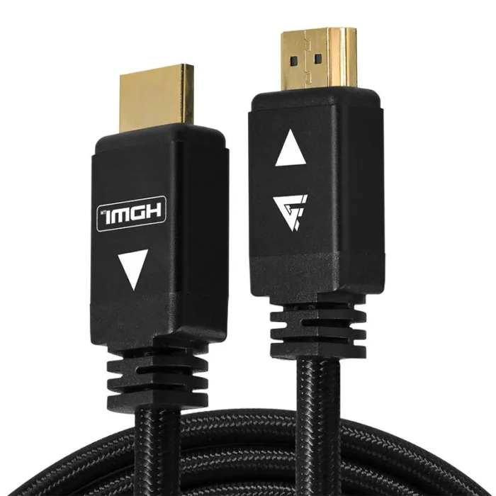 CABLE GAME FACTOR HDMI MACHO A HDMI MACHO 8K 2 MTS CHAPA DE ORO 24K (HTH400) - Imagen 1