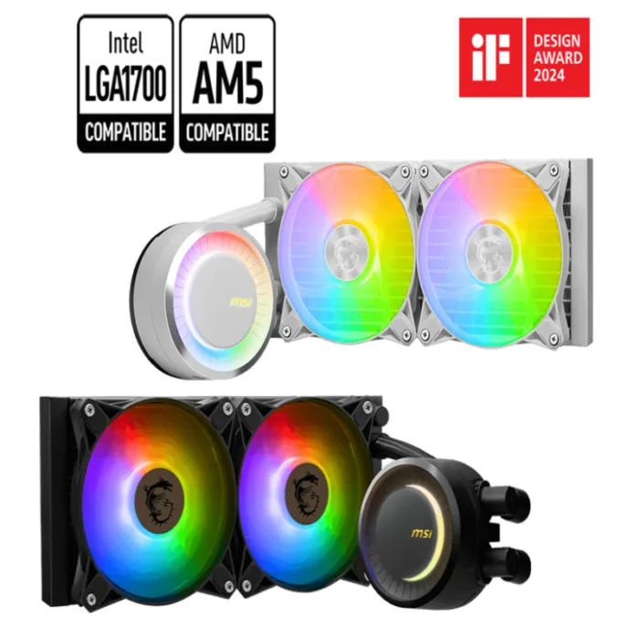 ENFRIAMIENTO LIQUIDO MSI MAG CORELIQUID E240 WHITE 240MM 2FAN - Imagen 1
