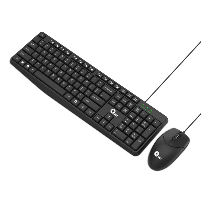 KIT DE TECLADO Y MOUSE QIAN QKX-20603- ALAMBRICO/MULTIMEDIA - Imagen 1
