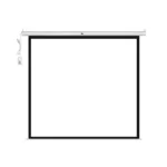 PANTALLA PROYECCION ELECTRICA QIAN 100"/MONT PARED Y TECHO/BLANCA MATE (QXS-1E100)