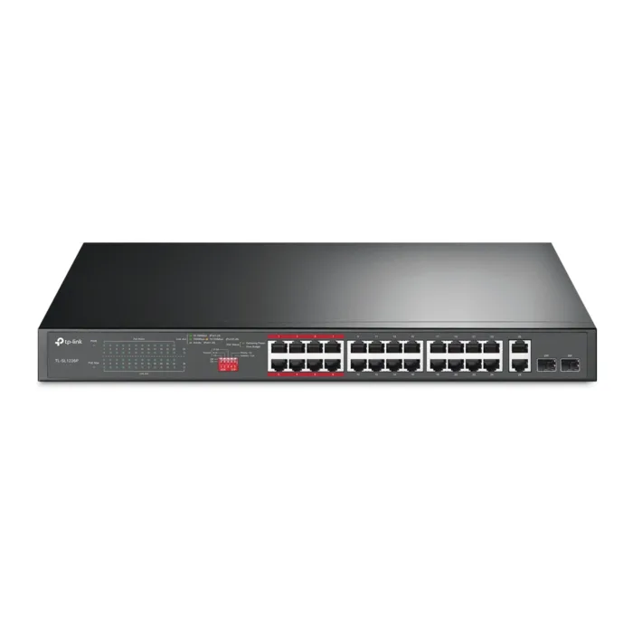 TP-LINK SWITCH 24-PRTS 10/100MBPS/2PTOS GB POE+ NO ADMIN/TL-SL1226 - Imagen 1