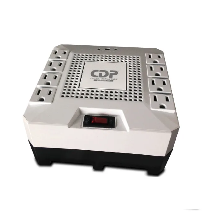 CDP R-AVR1808 1800VA/1000W REGULADOR (AVR), 8 SALIDAS, 175 JULIOS, PROTECCION RJ45, 120 VAC - Imagen 1