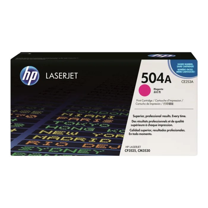 TONER HP 504A MAGENTA LASERJET CP3525 CM3530 CE253A - Imagen 1