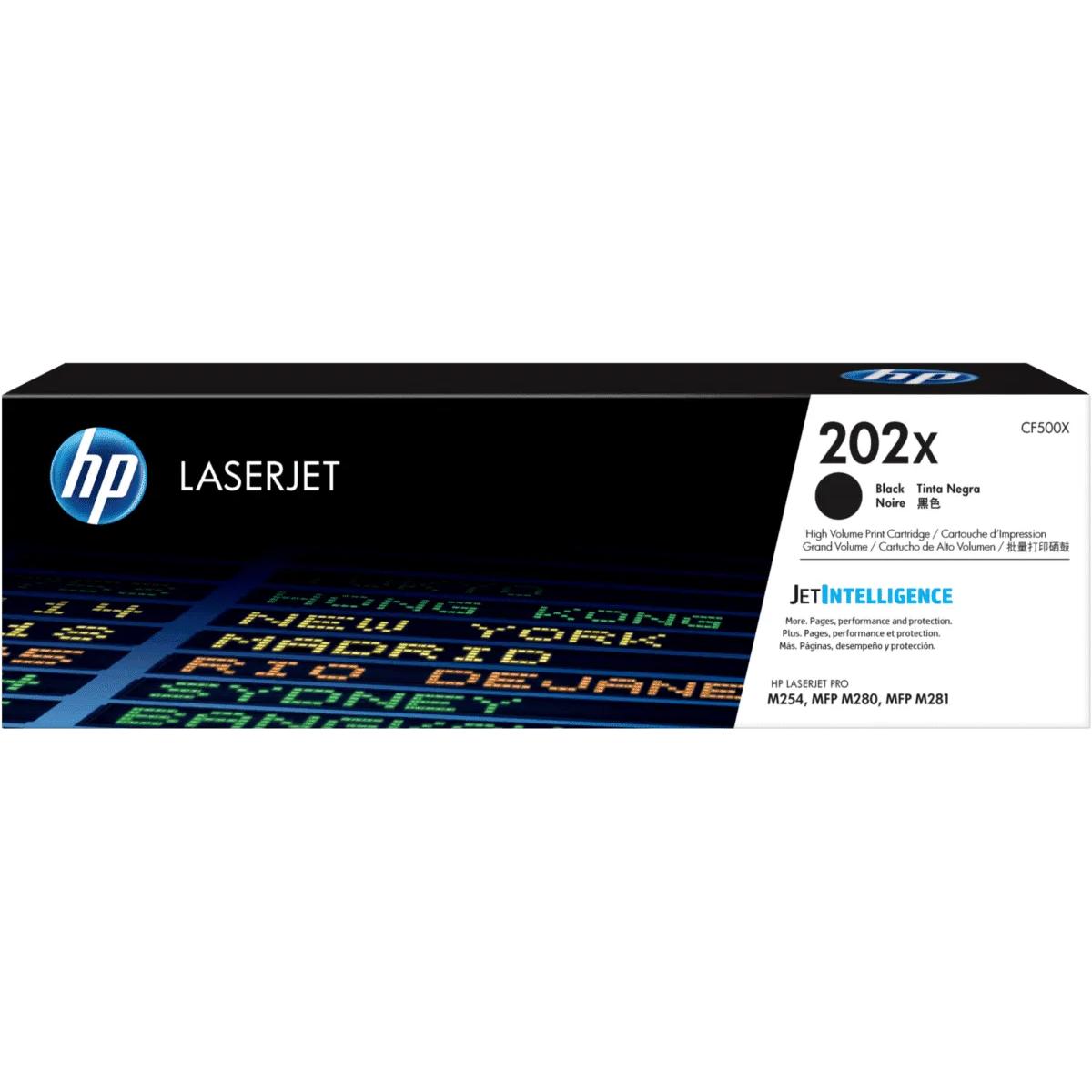 TONER HP 202X NEGRO ALTO RENDIMIENTO PARA M254, M280, M281 CF500X TONER HP 202X NEGRO ALTO RENDIMIENTO PARA M254, M280, M281 CF500X - Imagen 1