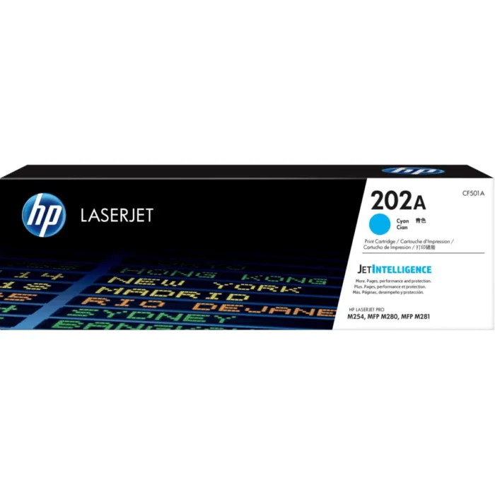 TONER HP 202A CIAN PARA LASERJET M281FDW CF501A - Imagen 1