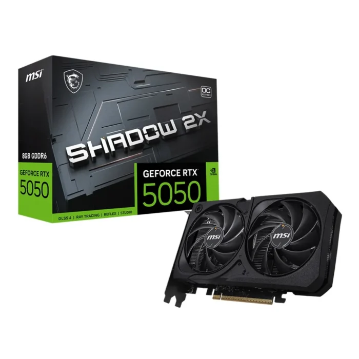 TARJETA DE VIDEO MSI GEFORCE RTX 5050 SHADOW 2X OC 8GB G5050-8S2C - Imagen 1