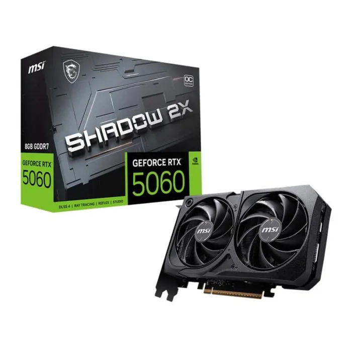 TARJETA DE VIDEO MSI GEFORCE RTX 5060 SHADOW 2X OC 8G VG-MSI G5060-8S2 - Imagen 1