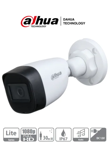 DAHUA CAMARA BULLET 1080P / MICROFONO INTEGRADO (DH-HAC-HFW1200CN-A-0280B-S5)