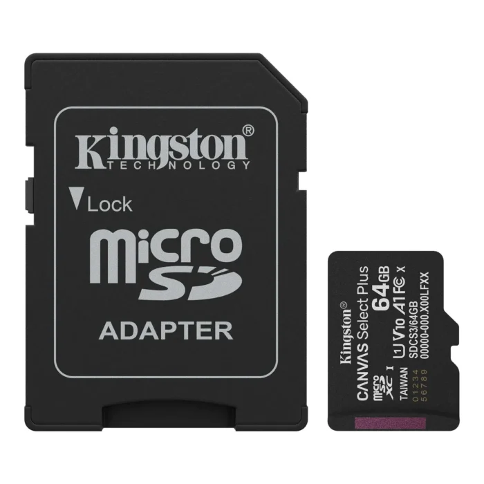 MEMORIA MICRO SDCS3 KINGSTON 64GB CANVAS SEL PLUS G3 100MB SDCS3/64GB - Imagen 1