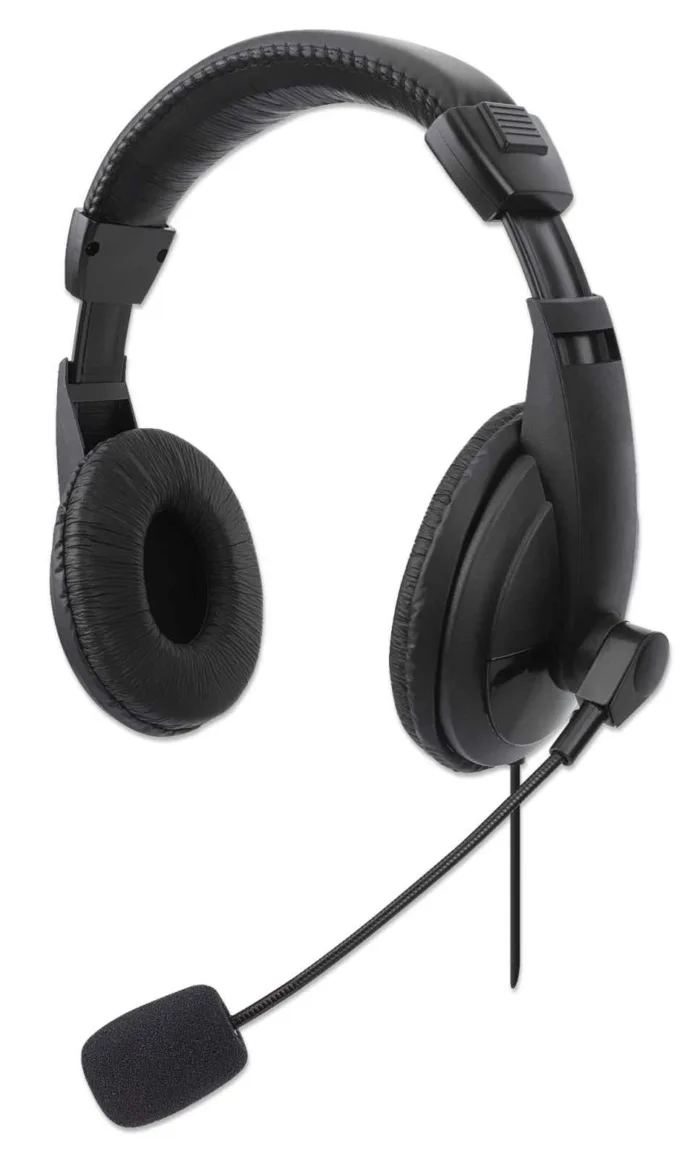 AUDIFONO MANHATTAN C/MICROFONO USB MEDIANO, CONTROL INTEGRADO 179843 - Imagen 1