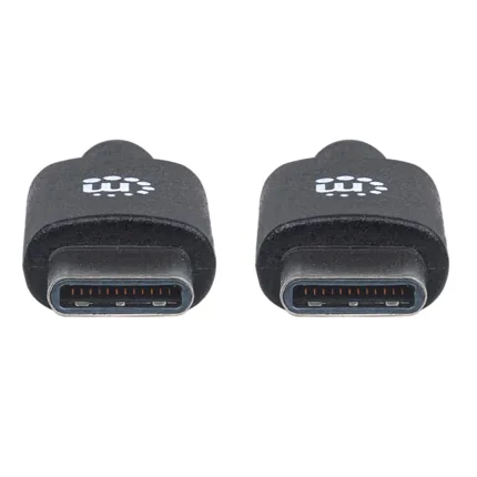 CABLE USB-C MANHATTAN CM-CM 1.0 MTS NEGRO 353342