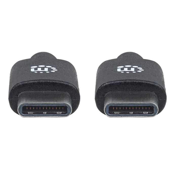 CABLE USB-C MANHATTAN CM-CM 1.0 MTS NEGRO 353342 - Imagen 1